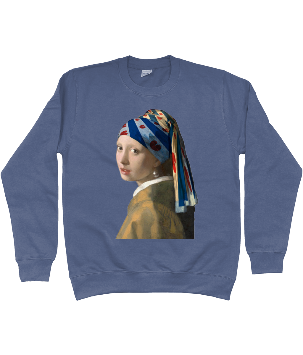 Fries sweatshirt met print It Famke mei de Pearel