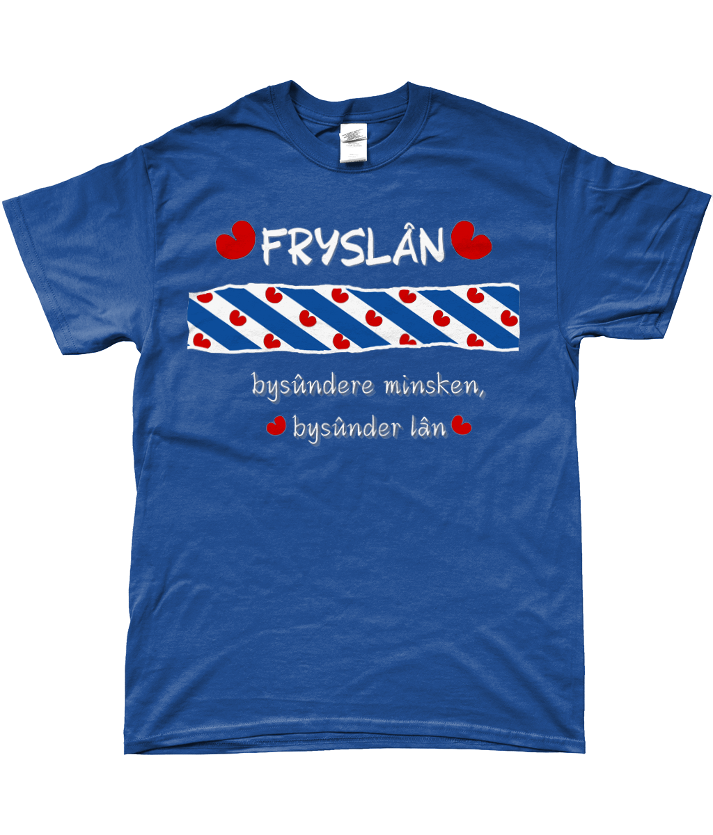 Fries T-shirt met tekst ‘Fryslân Bysûndere minsken’