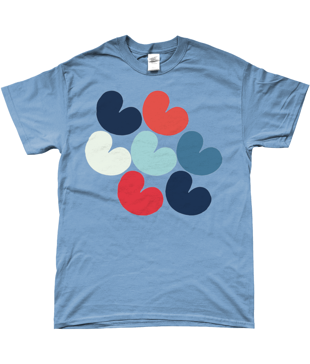 Fries T-shirt met nautisch ontwerp en pompeblêden