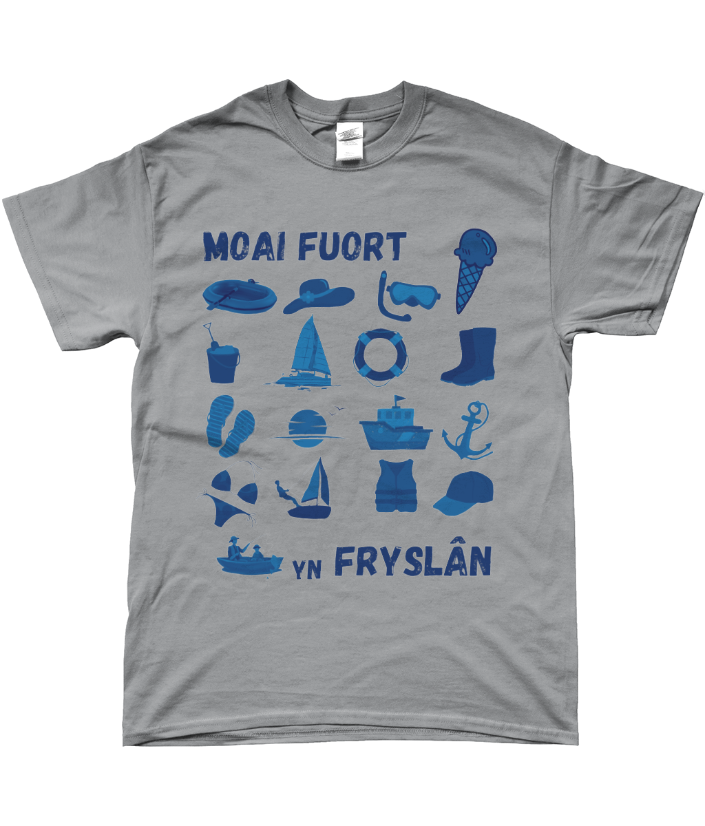 Front SFries T-shirt met tekst Moai fuort yn Fryslâni