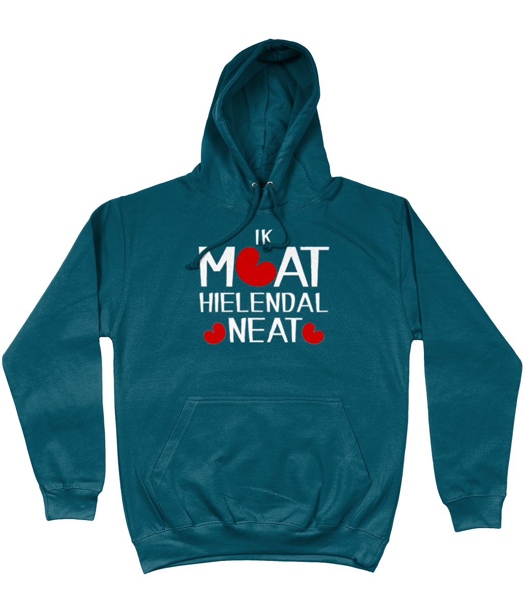 Friese hoodie met de tekst Ik moet helemaal niets, verkrijgbaar in verschillende kleuren