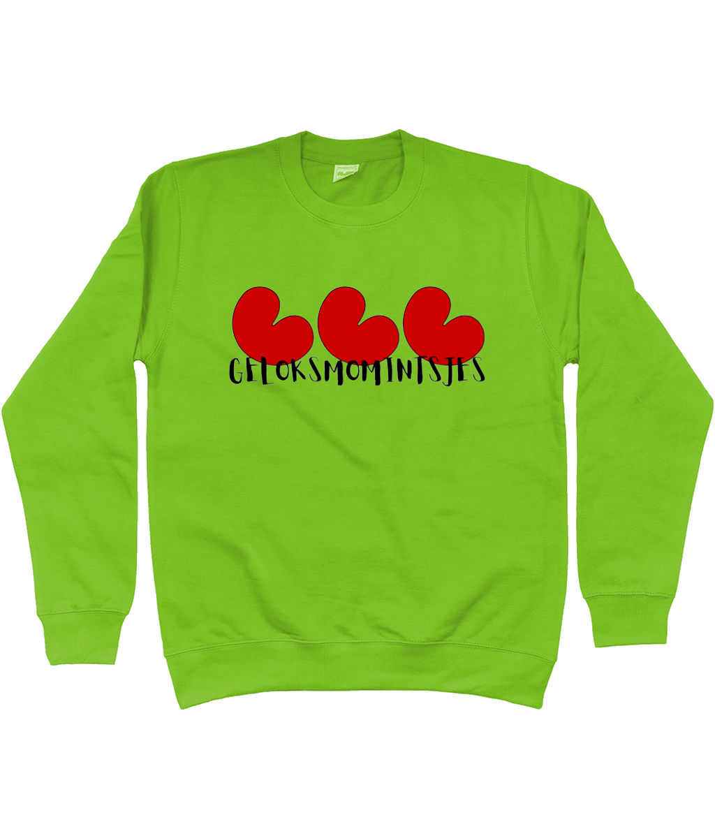 Sweater Geloksmomintsjes met pompeblêden, geschikt voor lichte kleuren – FrieseCreaties.nl