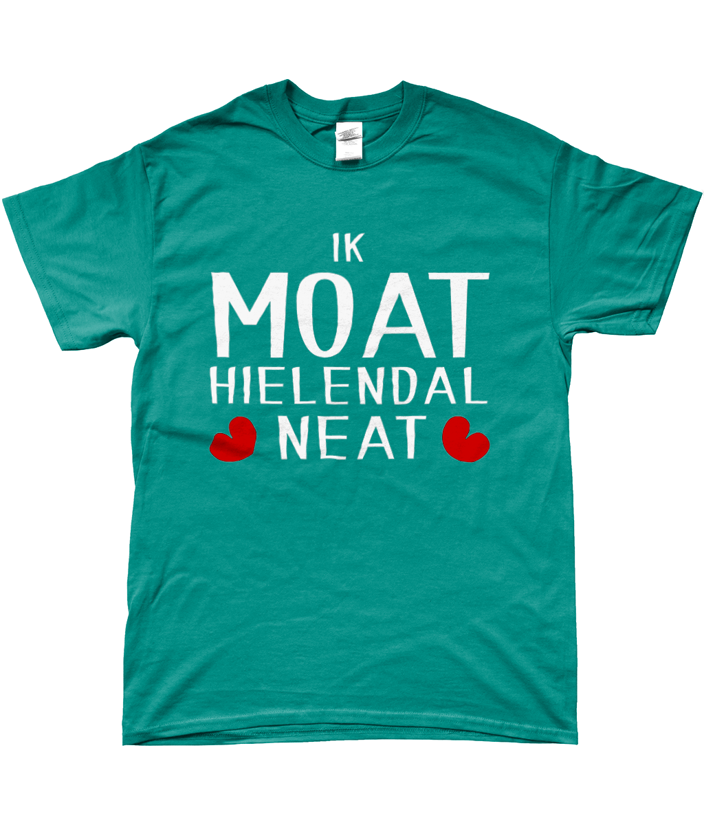 Friese T-shirt met de tekst Ik moet helemaal niets, verkrijgbaar in verschillende kleuren