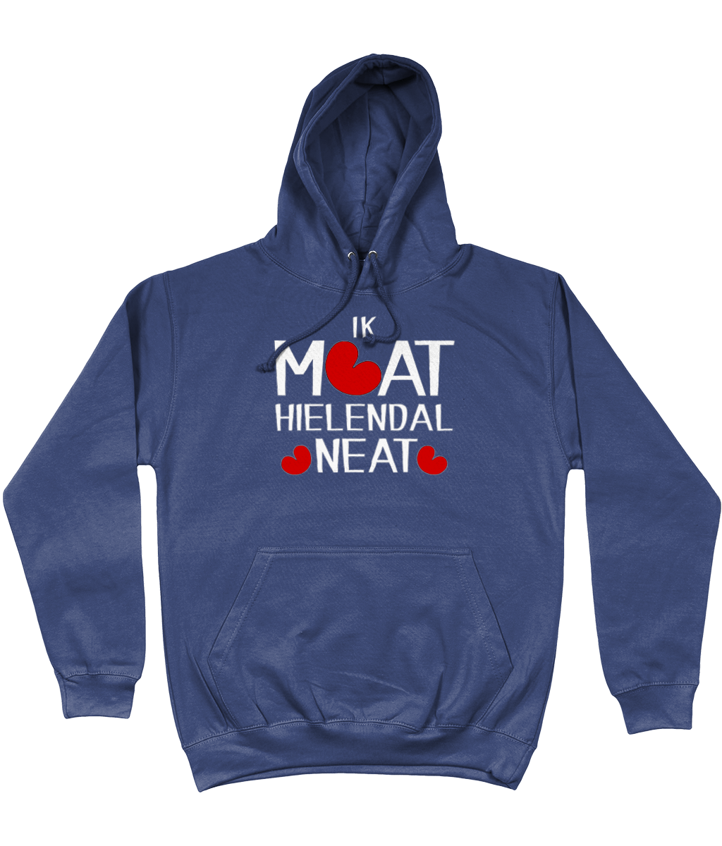 Friese hoodie met de tekst Ik moet helemaal niets, verkrijgbaar in verschillende kleuren