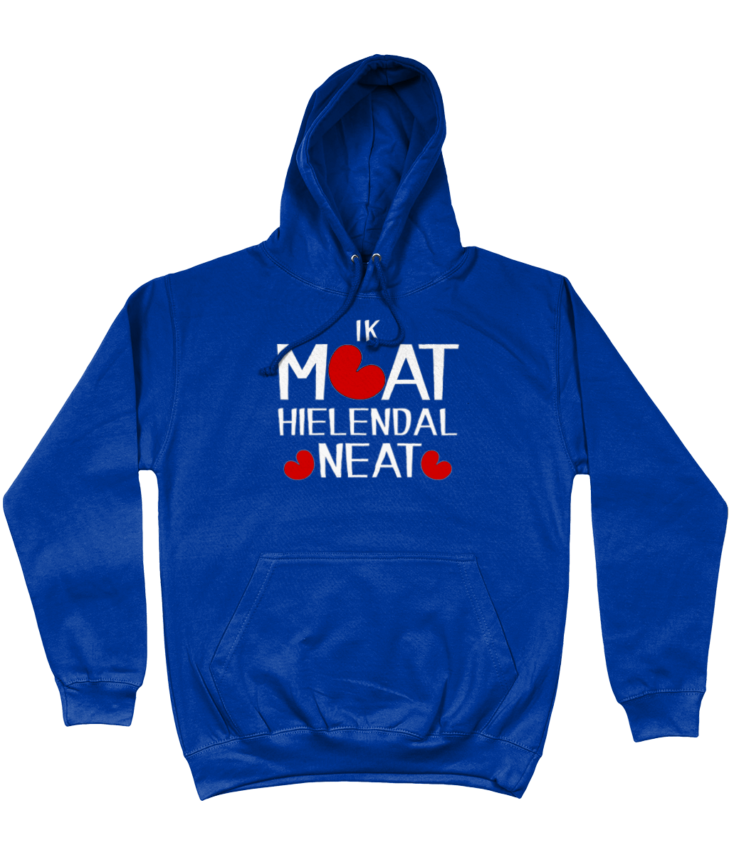 Friese hoodie met de tekst Ik moet helemaal niets, verkrijgbaar in verschillende kleuren