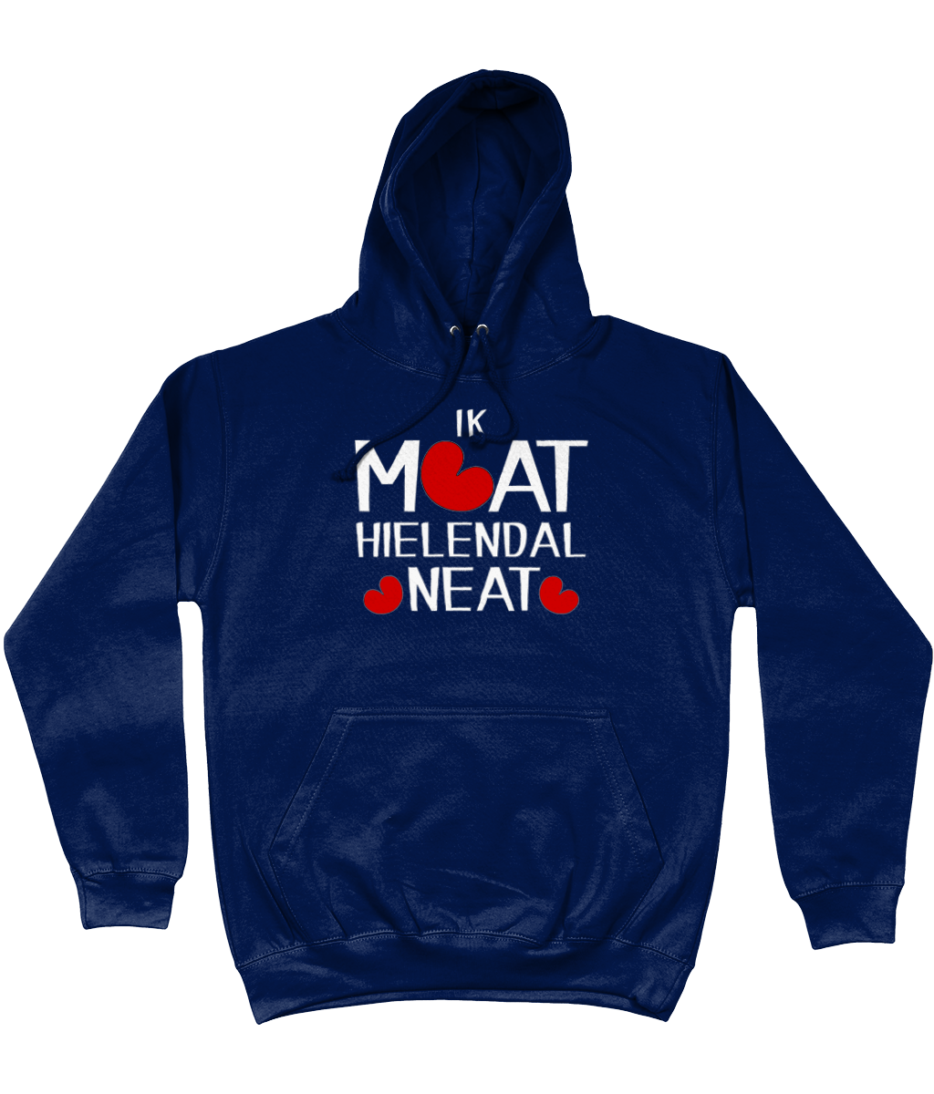 Friese hoodie met de tekst Ik moet helemaal niets, verkrijgbaar in verschillende kleuren