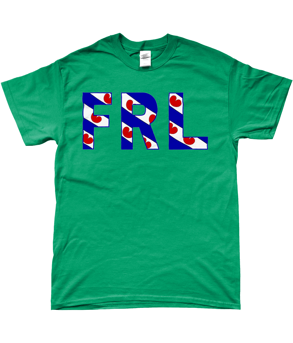 Fries T-shirt groen met tekst FRL Fryslân