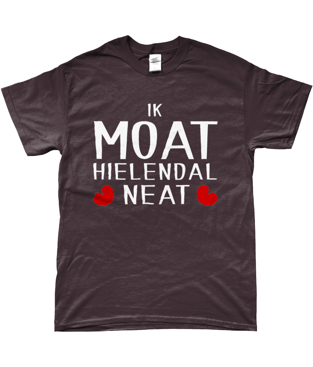 Friese T-shirt met de tekst Ik moet helemaal niets, verkrijgbaar in verschillende kleuren
