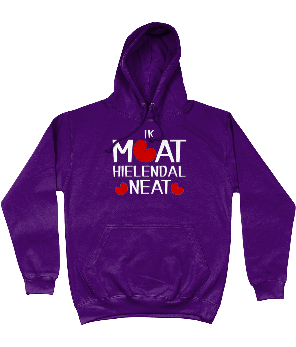 Friese hoodie met de tekst Ik moet helemaal niets, verkrijgbaar in verschillende kleuren