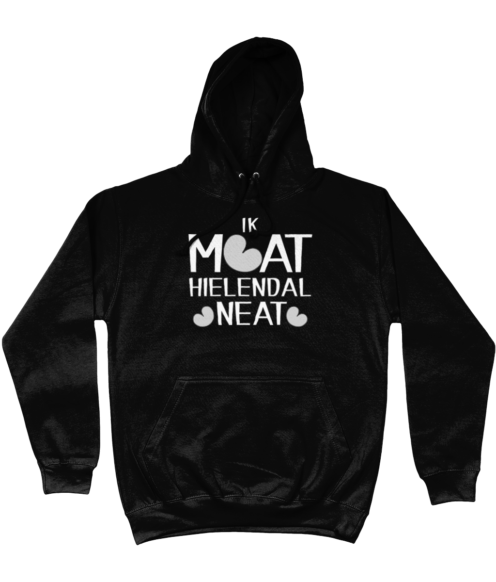 Friese hoodie met de tekst Ik moet helemaal niets, verkrijgbaar in verschillende kleuren