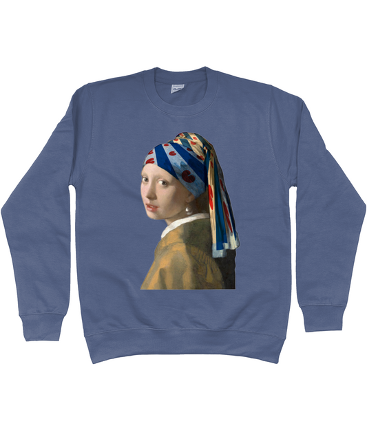 Fries sweatshirt met print It Famke mei de Pearel