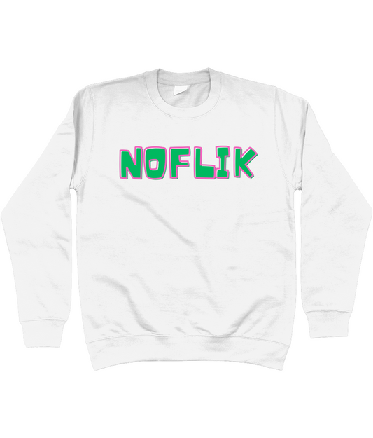 Wit sweater met Friese tekst Noflik