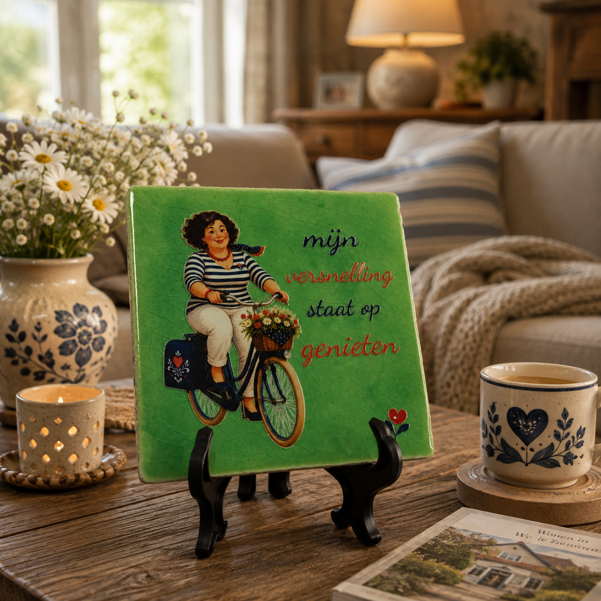 Tegeltje De Dametjes van Fryslân – Mijn versnelling staat op genieten