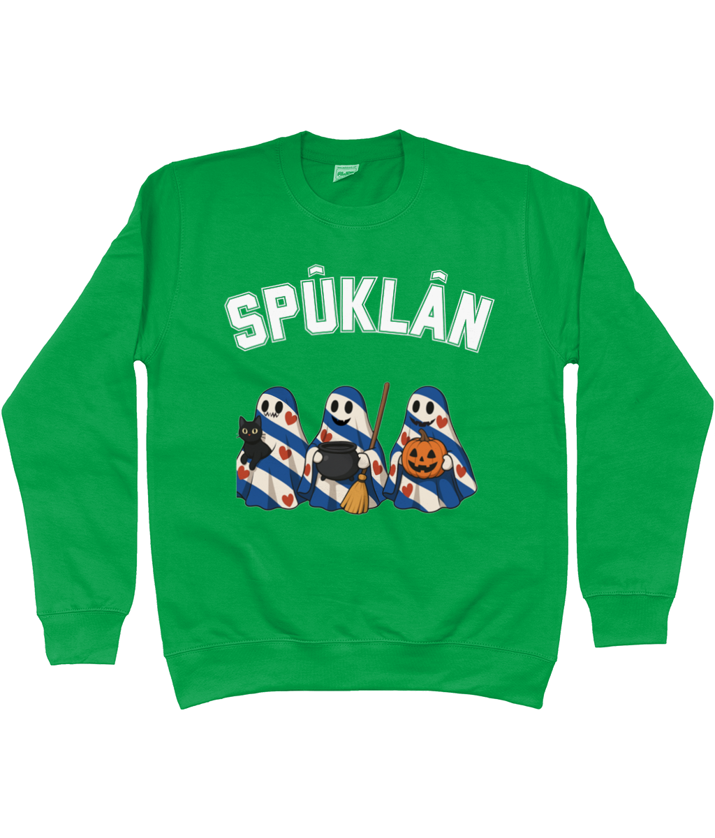 sweater met drie Friese spookjes in Halloween-stijl