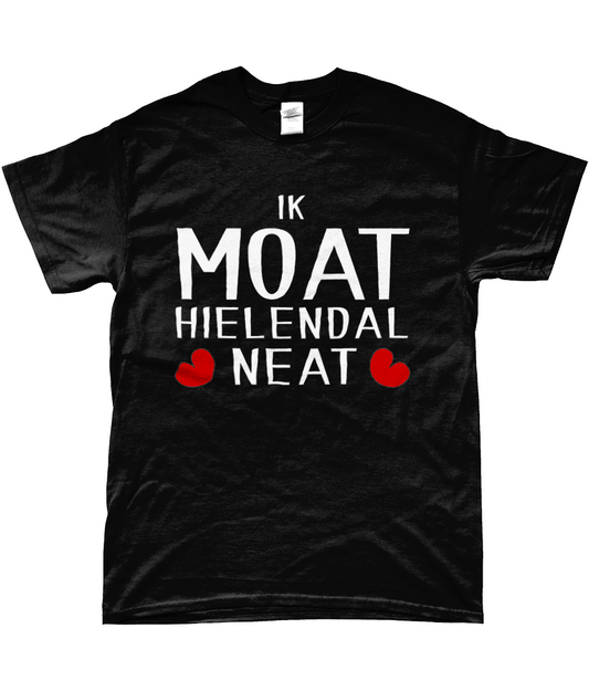 Friese T-shirt met de tekst Ik moet helemaal niets, verkrijgbaar in verschillende kleuren