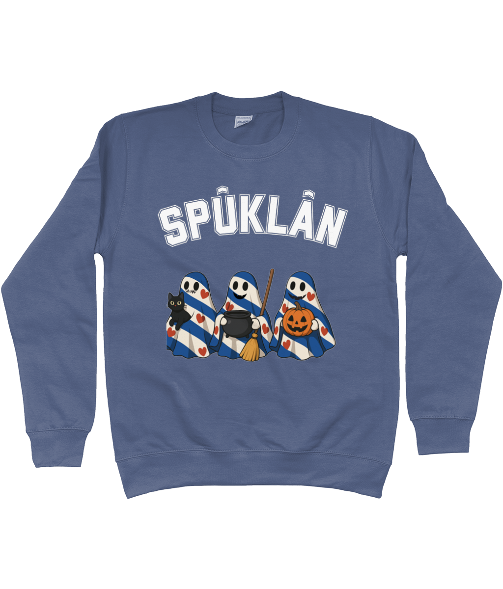 sweater met drie Friese spookjes in Halloween-stijl