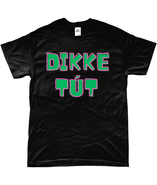 Fries T-shirt zwart met tekst Dikke tút