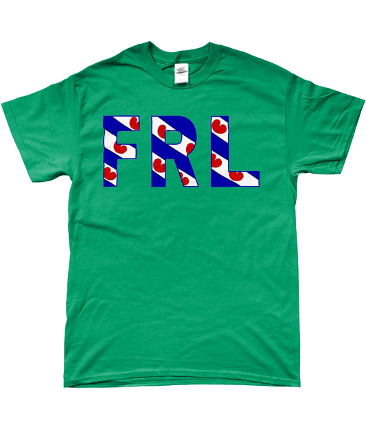 Fries T-shirt groen met tekst FRL Fryslân