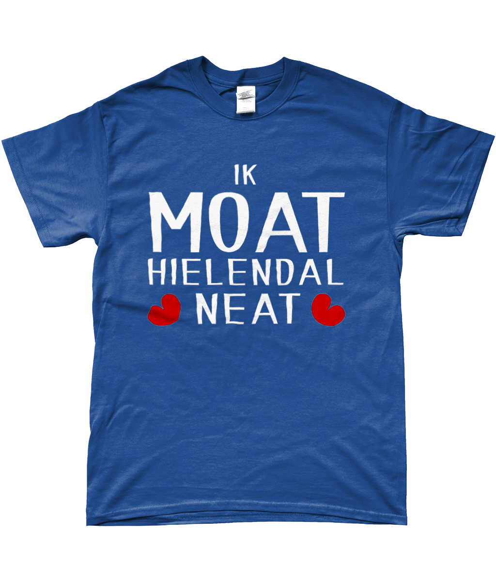 Friese T-shirt met de tekst Ik moet helemaal niets, verkrijgbaar in verschillende kleuren