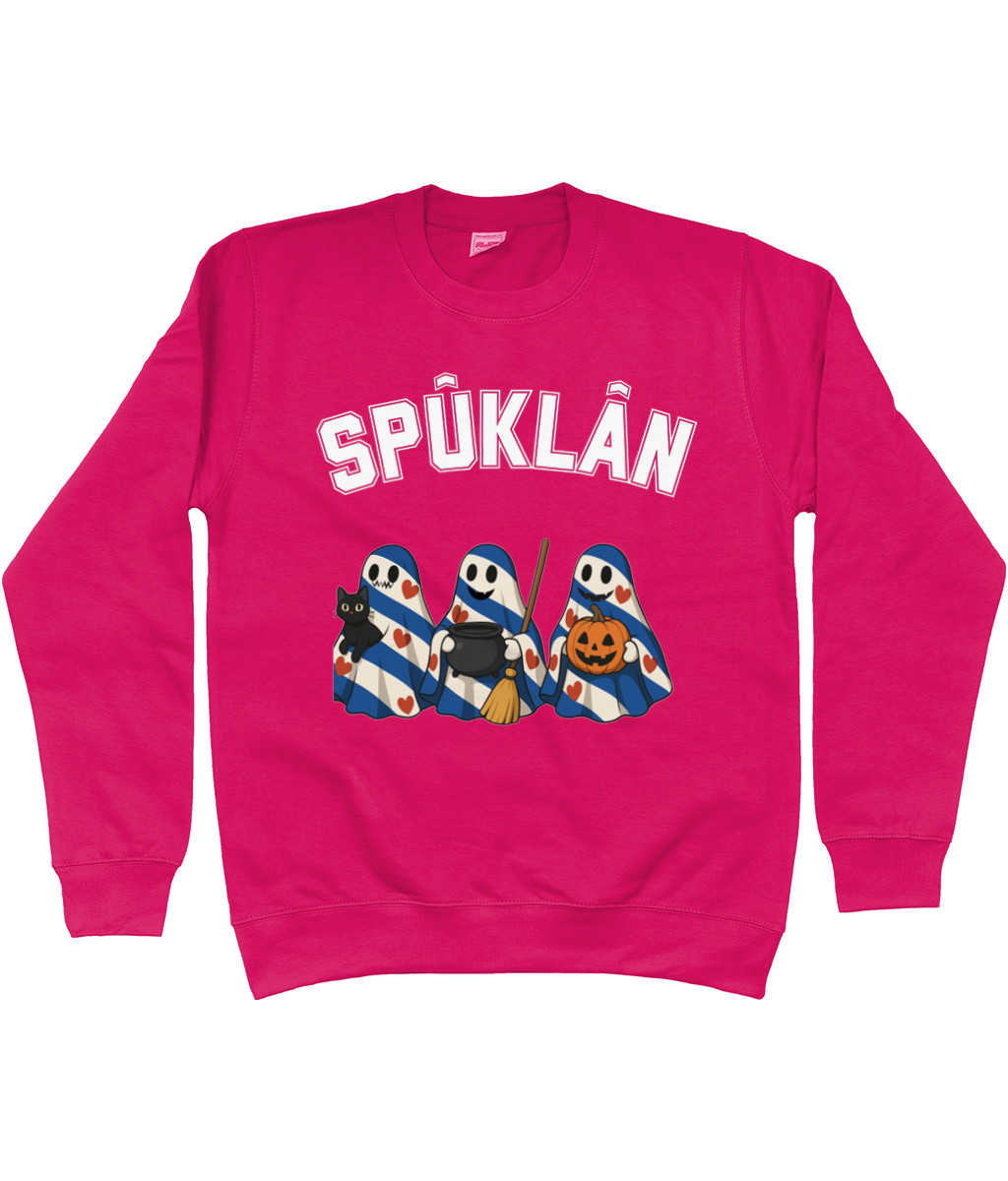 sweater met drie Friese spookjes in Halloween-stijl