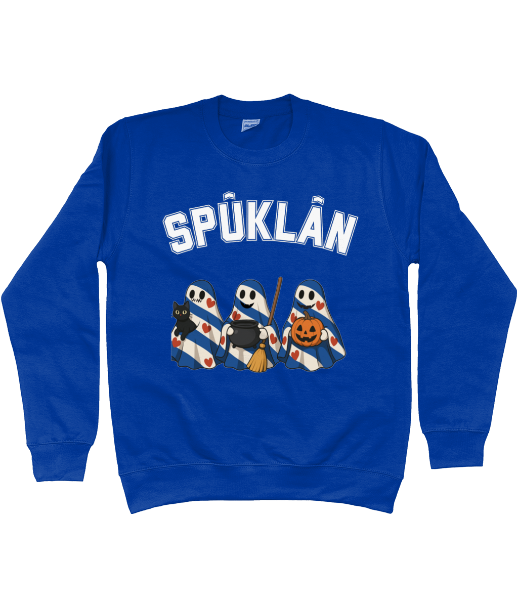 sweater met drie Friese spookjes in Halloween-stijl